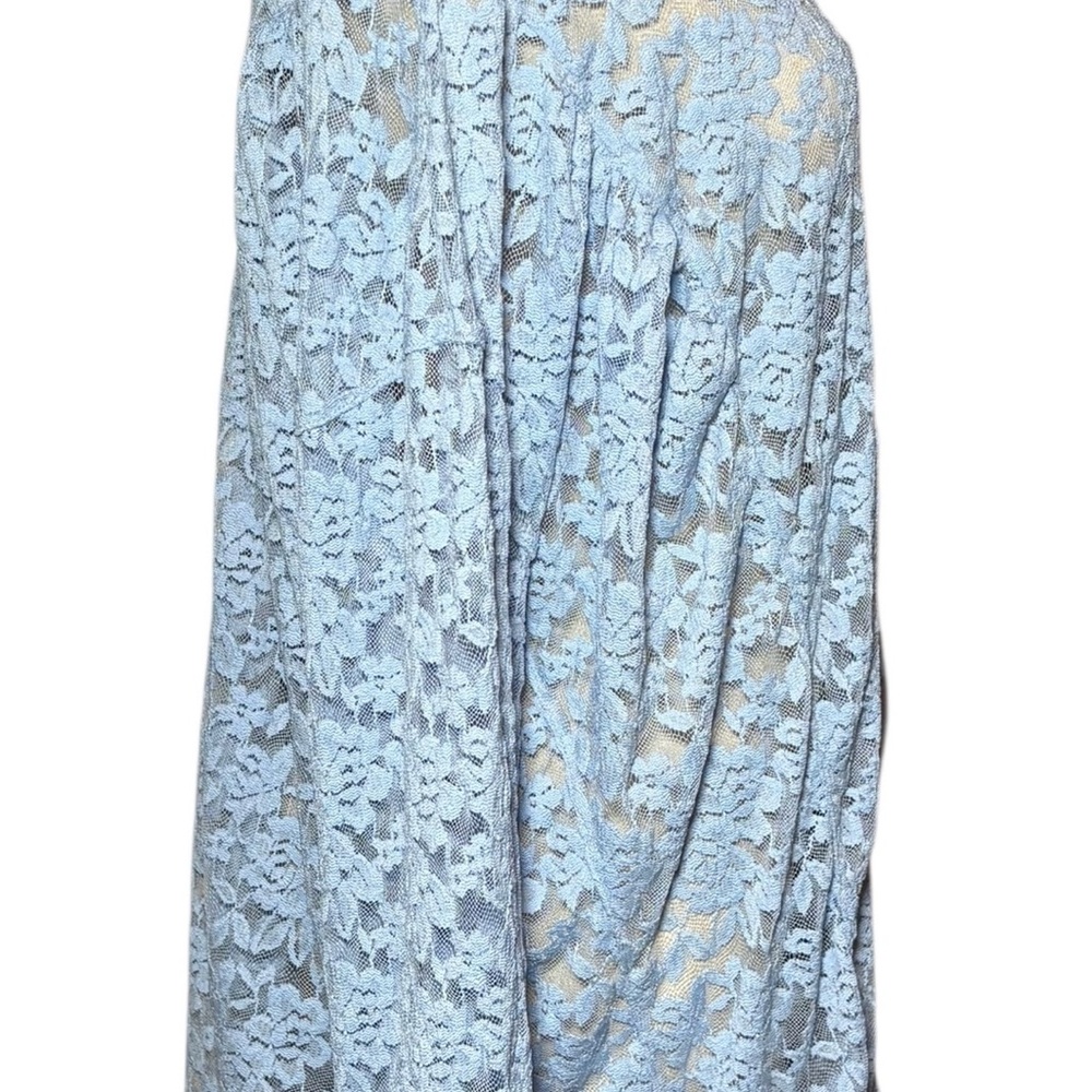 Intimately Free People Lace Button-Up Shirt Powder Blue S - Picture 7 of 10